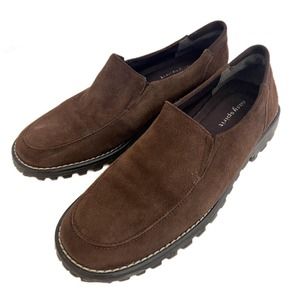 EASY SPIRIT Shoes Women's Slip On Loafers Dark Brown Suede Lug Soles Size 7B